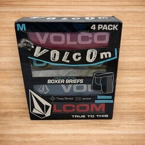Volcom Boxer Briefs 4 Pack Size Medium Comfort Flex Side Panel NIB New
